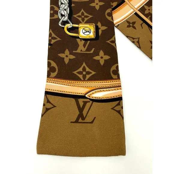 AUTHENTIC Louis Vuitton Bandeau Monogram Confidential M78655 Silk Scarf W/Box - Picture 6 of 9